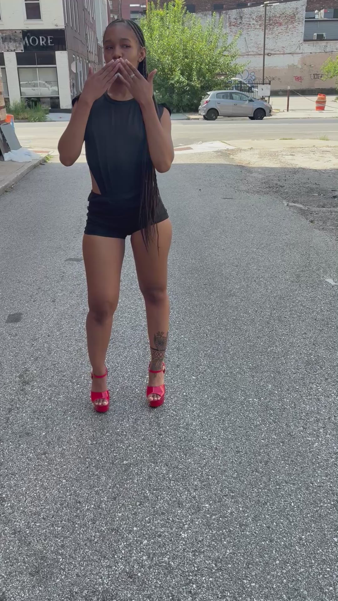 All black